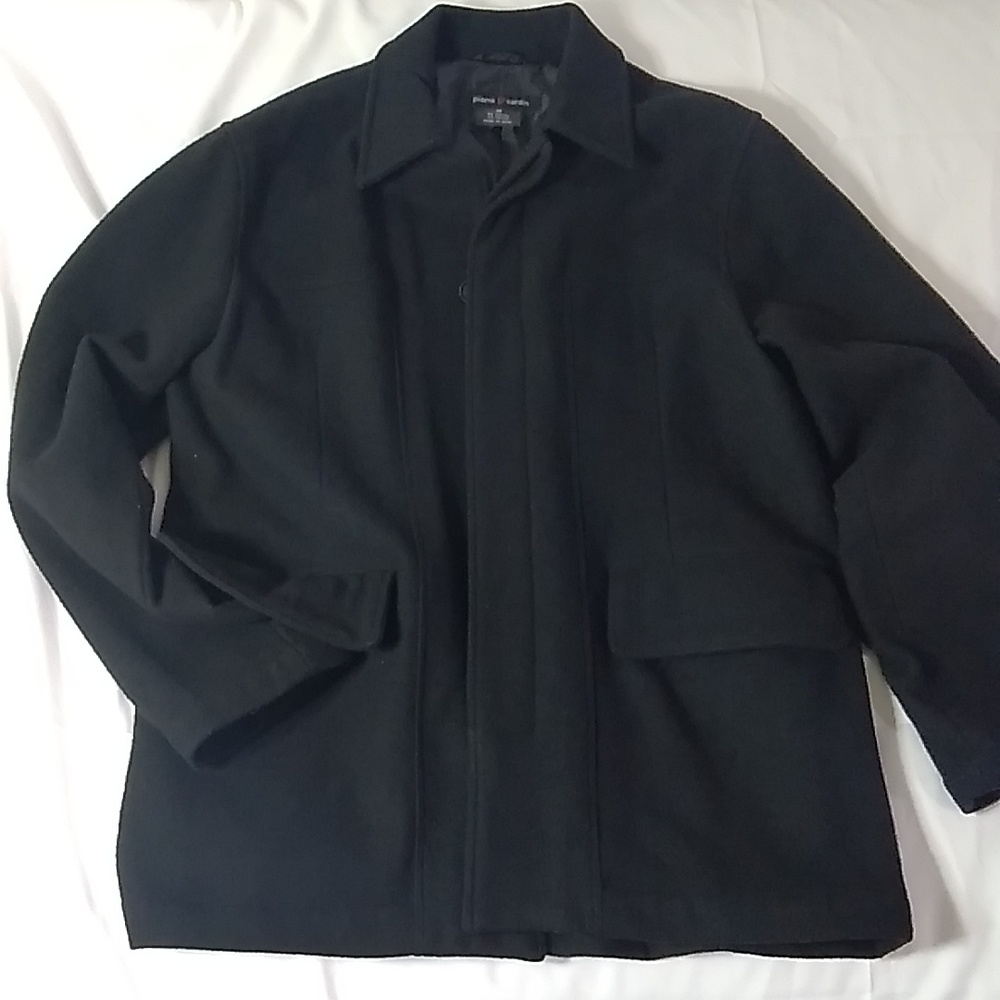 PIERRE CARDIN COAT BLACK MEDIUM - Picture 2 of 15